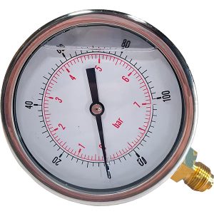02110547 – WATER PRESSURE GAUGE 4″ – 0 – 100 – BTM ENTRY